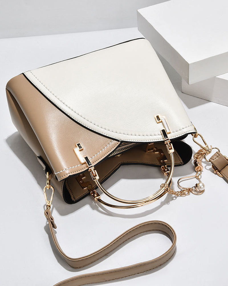 Sophia | Two-Tone Structured Handbag