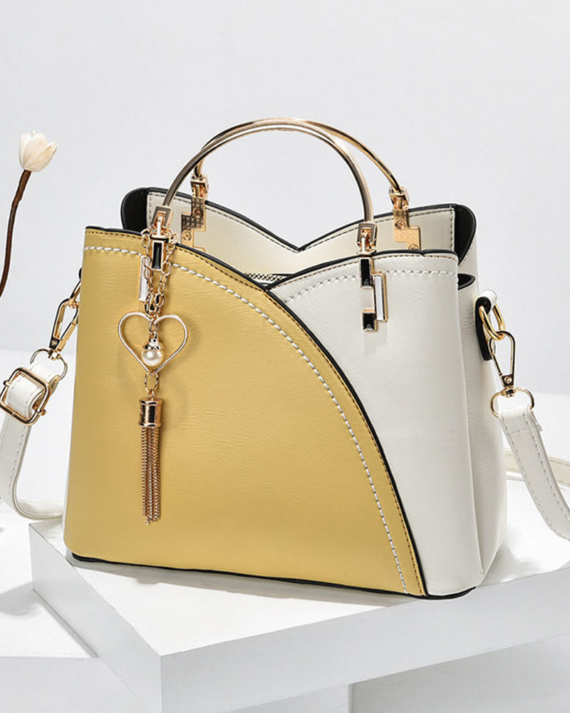 Sophia | Two-Tone Structured Handbag