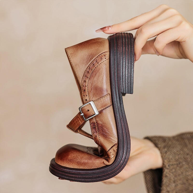 Zayana™ - Elegant Mary Jane Leather Shoes